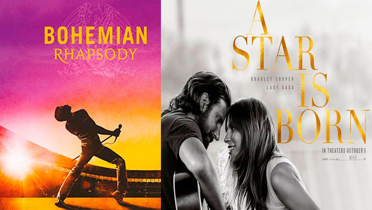 ENFRENTADAS. Bohemian Rapsody, la película que relata la vida de la banda Queen y Freddie Mercurie, se pelea en el mismo puesto con A Star is Born con Lady Gaga y Bradley Cooper