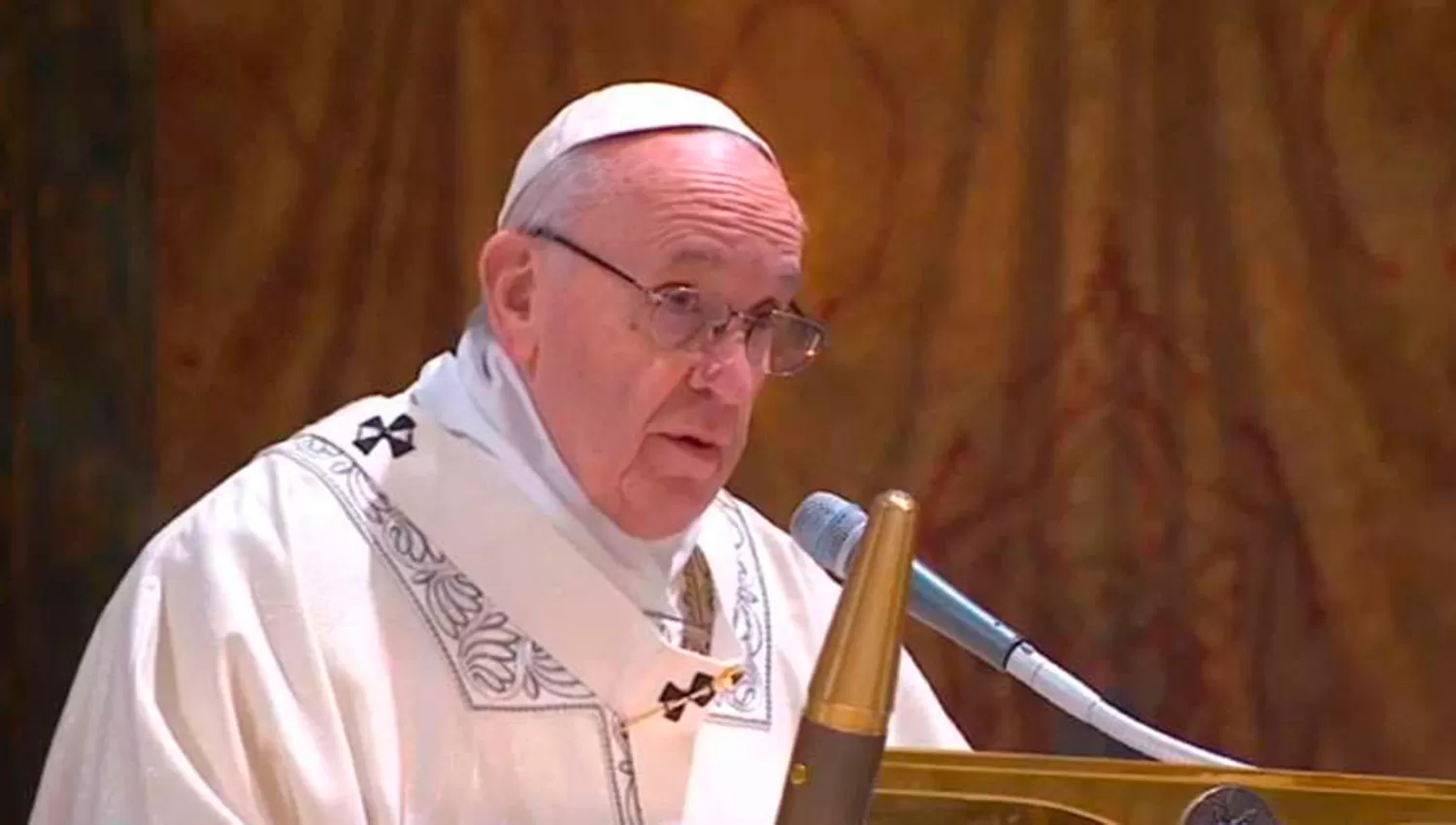 El papa Francisco en la misa que celebró hoy. FOTO TOMADA DE ACIPRENSA.COM