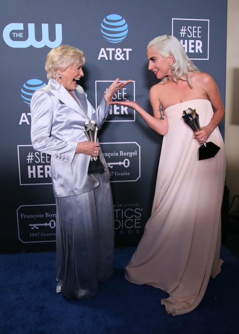 LAS MEJORES. Glenn Close y Lady Gaga, empate de protagonistas. REUTERS 