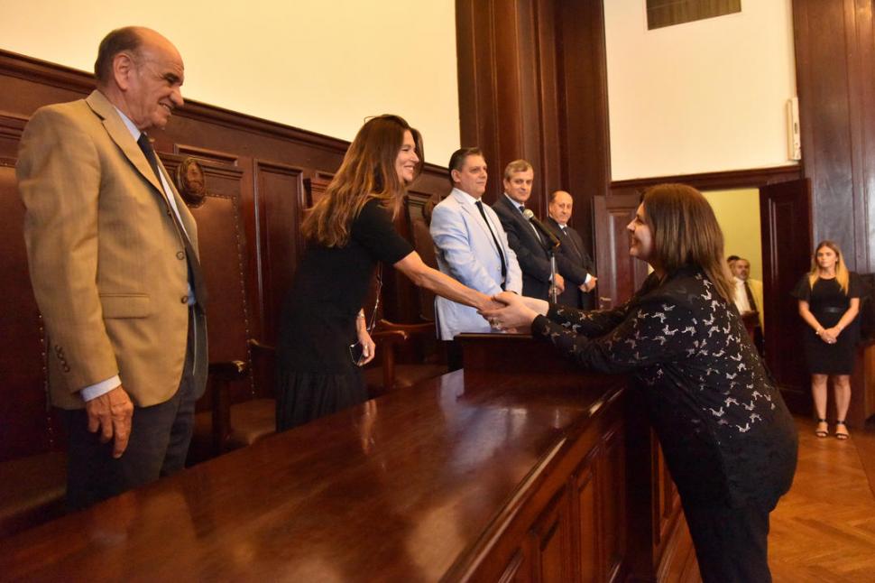 CONVERSACIÓN. El juez Juan Franciso Pisa y el justicialista Fernando Juri. 