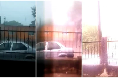 ¡Impactante! Le cayó un rayo cerca mientras filmaba la tormenta