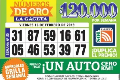 Los Números de Oro de LA GACETA