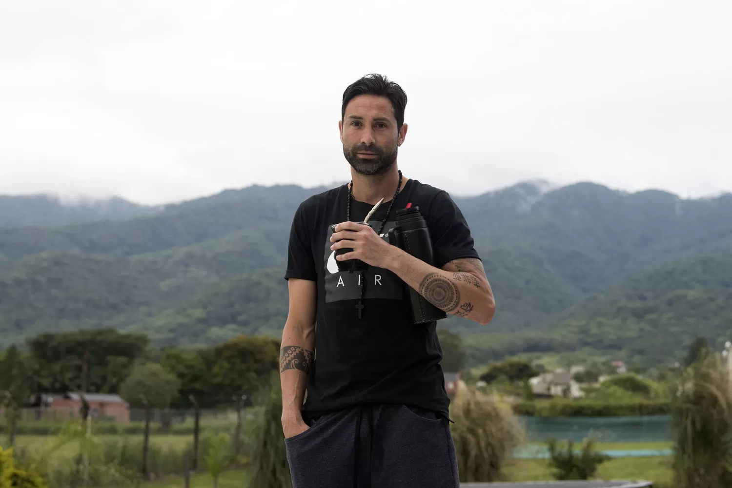 UN ESPEJISMO. Lucchetti descanso un rato por la tarde. El resto del día es para el fútbol.