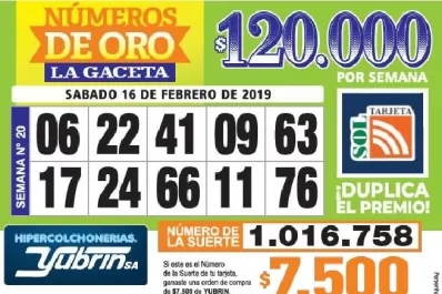 Los Números de Oro de LA GACETA