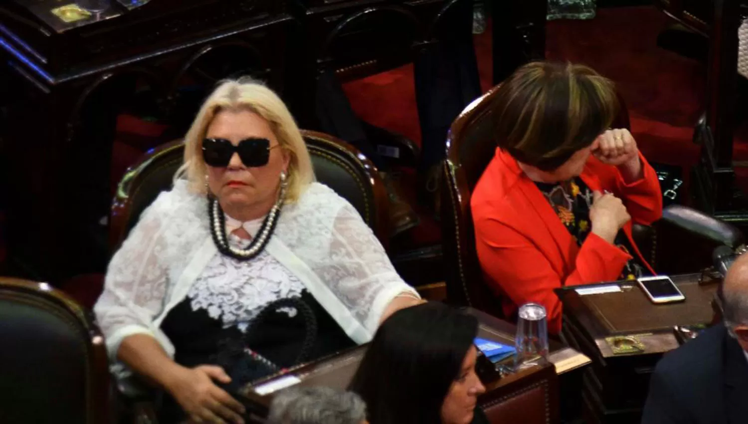 Elisa Carrió, en el acto de inicio de sesiones del Congreso.