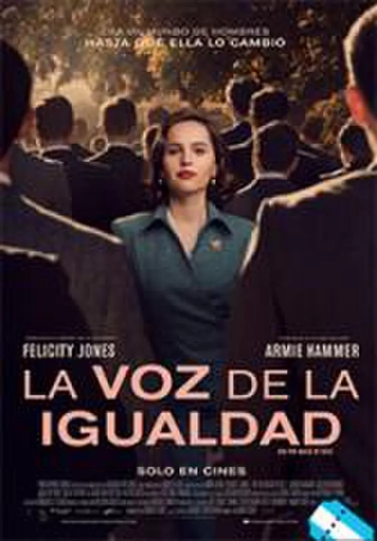FELICITY JONES. La actriz interpreta a una célebre pionera del movimiento feminista en los Estados Unidos. credito
