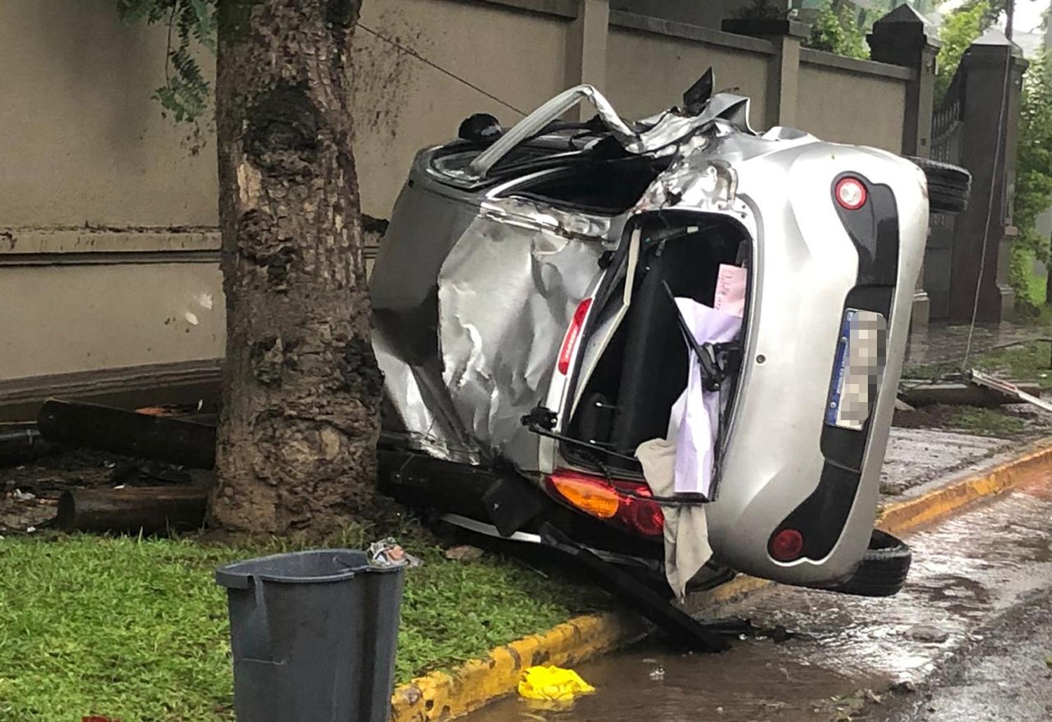 CHOQUE Y VUELCO. Ocurrió en Aconquija al 900.