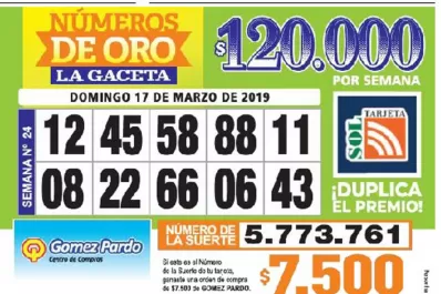 Los Números de Oro de LA GACETA