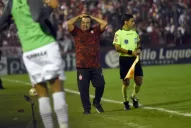 Caruso Lombardi fue ovacionado al final del partido 