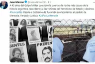 Manzur se sumó al hashtag #NuncaMás de los políticos por el Día de la Memoria