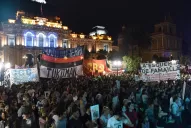 La plaza Independencia fue el epicentro del repudio al golpe