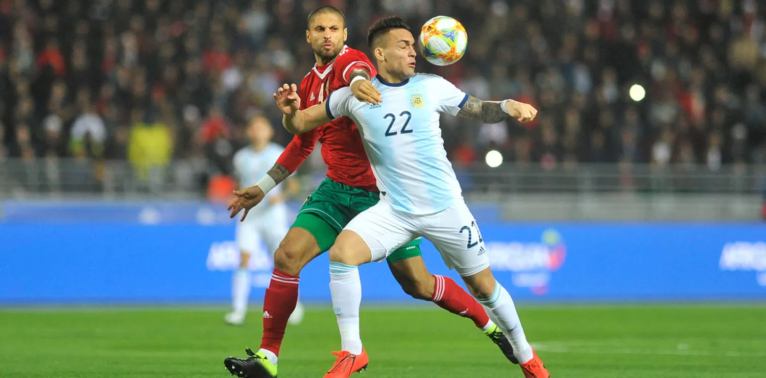 ANTE MARRUECOS. La Selección Argentina se llevó el partido, 1 a 0.