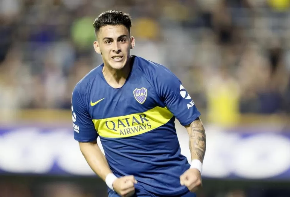 VOLVIÓ Y MARCÓ. Pavón marcó el 2-0 en el triunfo sobre Banfield. télam 