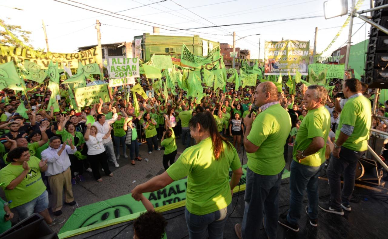 Manzur también se sumó a la marea verde de “Alito” Assan 