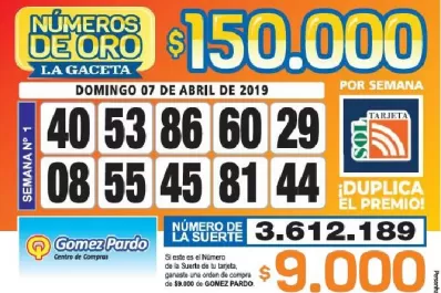 Los Números de Oro de LA GACETA