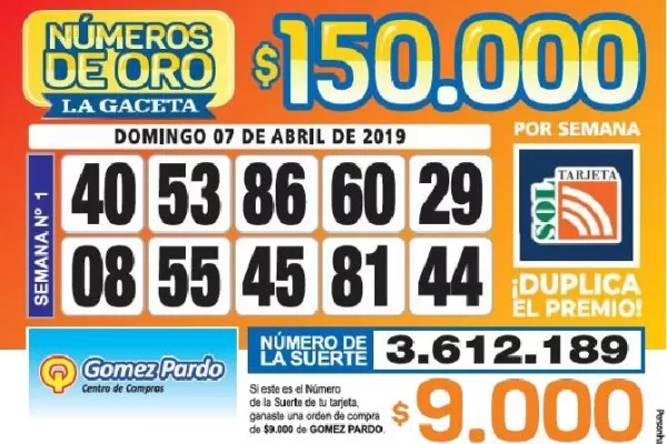 Los Números de Oro de LA GACETA