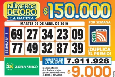 Los Números de Oro de LA GACETA