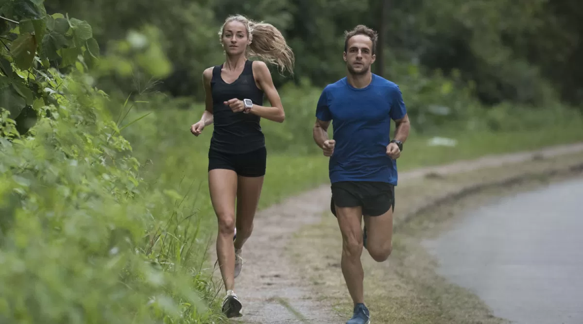 ENTRENAMIENTO. Landers y Cappetta entrenan todos los días en la avenida Presidente Perón. LA GACETA/FOTO DE DIEGO ARÁOZ