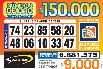 Los Números de Oro de LA GACETA