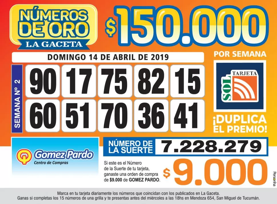 Los Números de Oro de LA GACETA