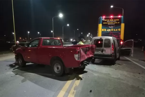 Cinco personas resultaron heridas en un múltiple accidente en la ruta 9