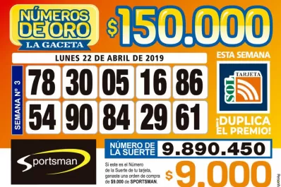 Los Números de Oro de LA GACETA