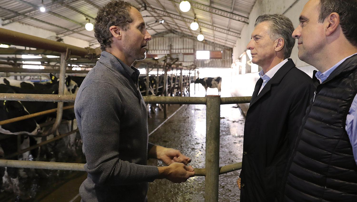 Macri, durante su visita a Santa Fe. TÉLAM