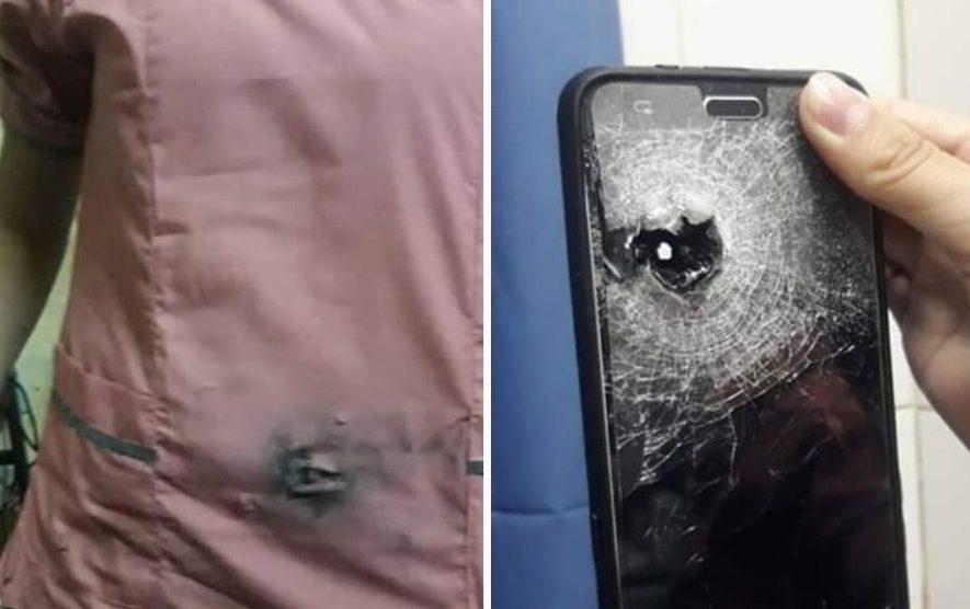 La joven a la que el celular le salvó la vida: “es un milagro que no me haya pasado nada grave”