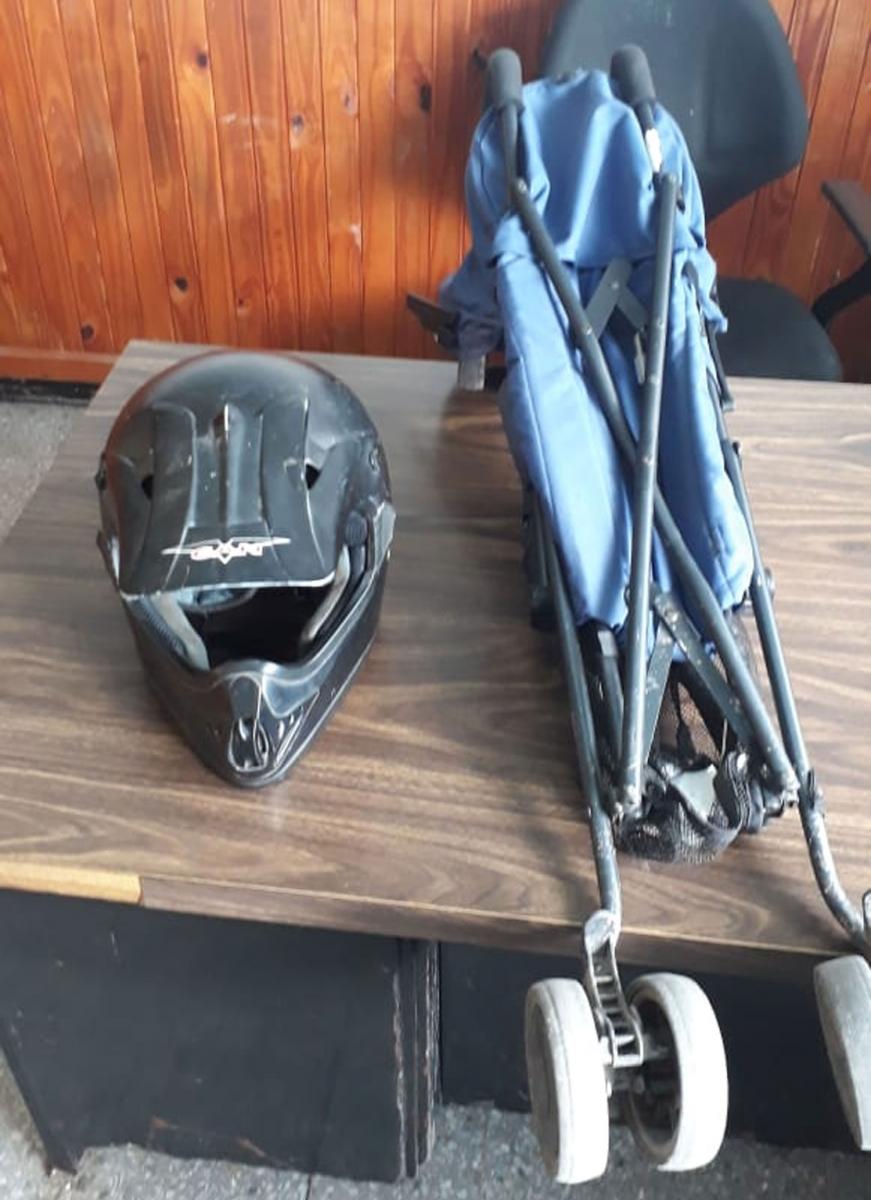 SECUESTRO. Los elementos que pretendía llevarse.