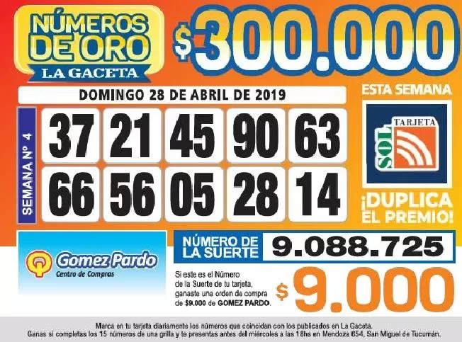 Los Números de Oro de LA GACETA