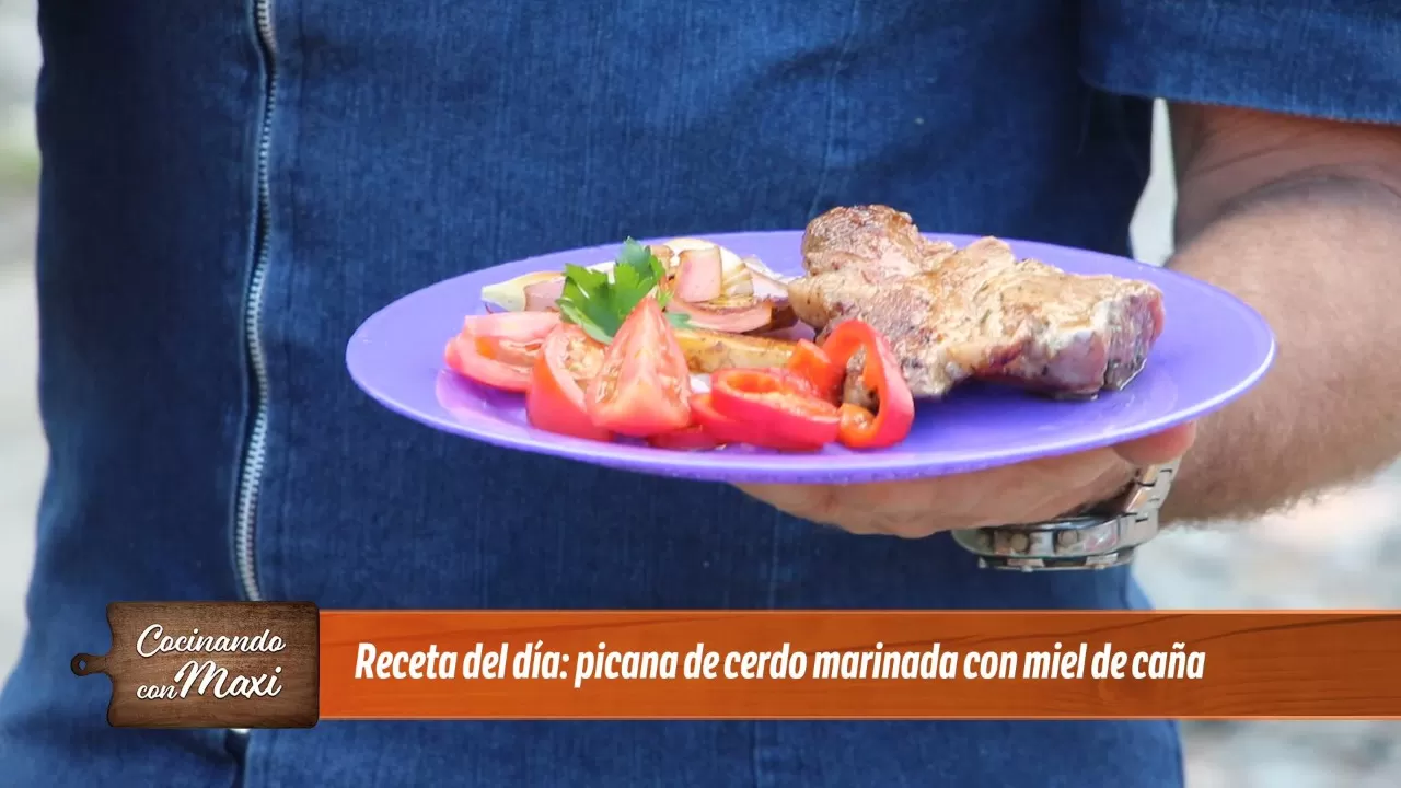 Hoy, en Cocinando con Maxi: picana de cerdo marinada con miel de caña,  a orillas del río Muerto