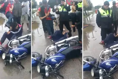 Robaron, huyeron y chocaron con un colectivo: los vecinos les dieron una paliza