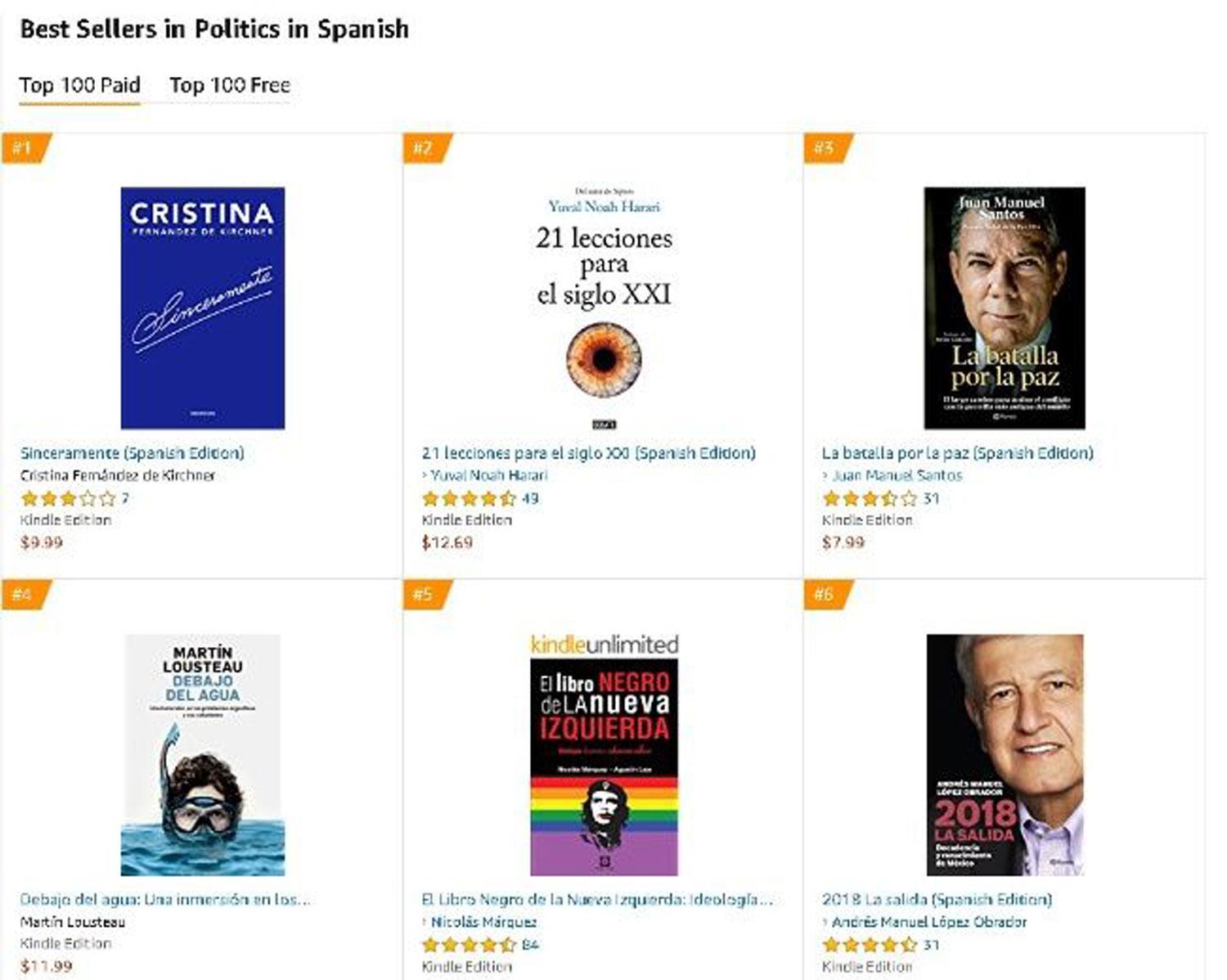 Sinceramente es best seller en Amazon y superó a Michelle Obama 