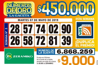 Los Números de Oro de LA GACETA