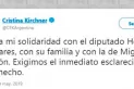 Cristina Kirchner pidió esclarecer lo sucedido con el diputado Olivares
