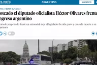 Los medios de todo el mundo reflejaron el ataque al diputado Olivares