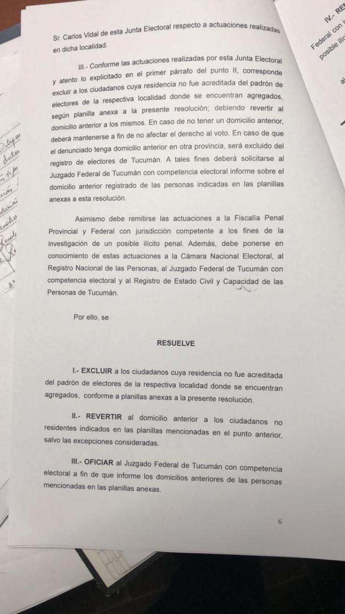 La Junta Electoral excluye a 451 votantes truchos del padrón en el interior