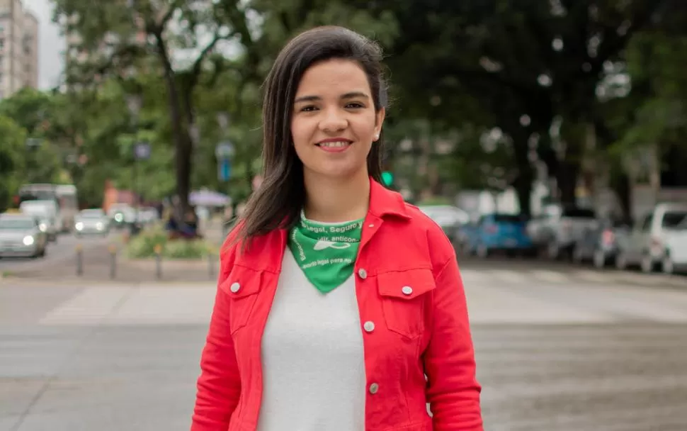 PAÑUELO VERDE. Arreguez manifestó que todo su partido lleva la bandera por la legalización del aborto. 