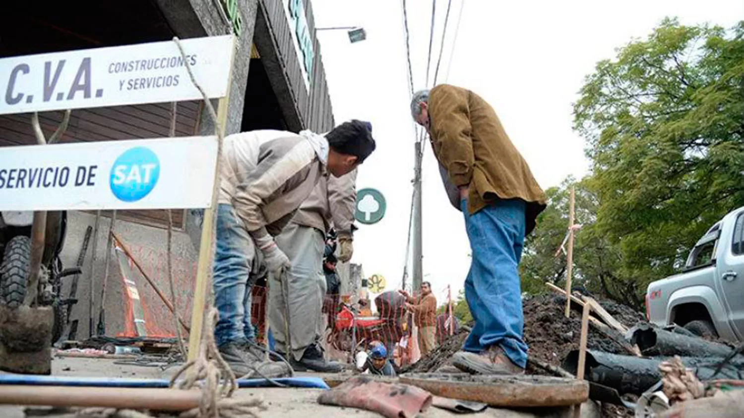 CORTE. La SAT trabajará en la red cloacal.