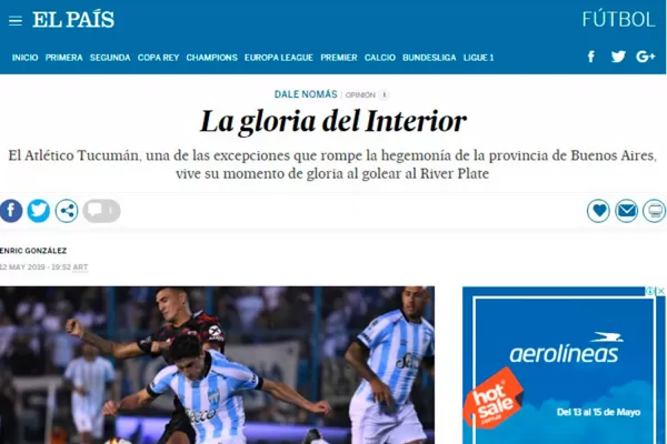 En España Atlético es La gloria del Interior