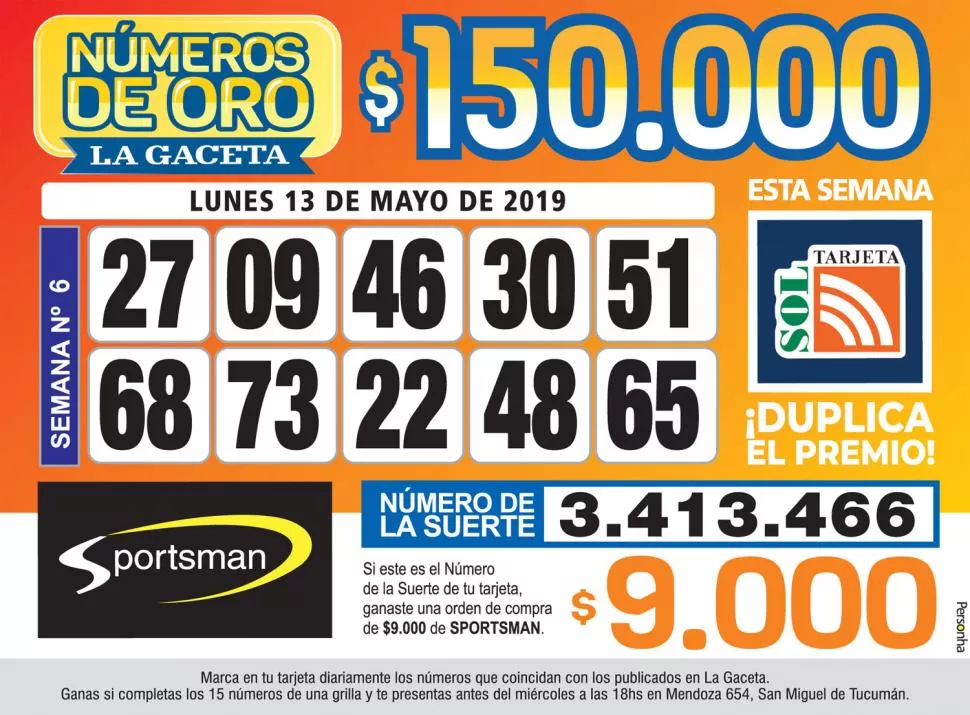 Los Números de Oro de LA GACETA