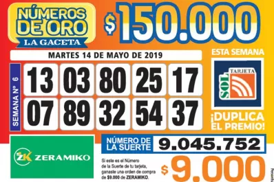 Los Números de Oro de LA GACETA