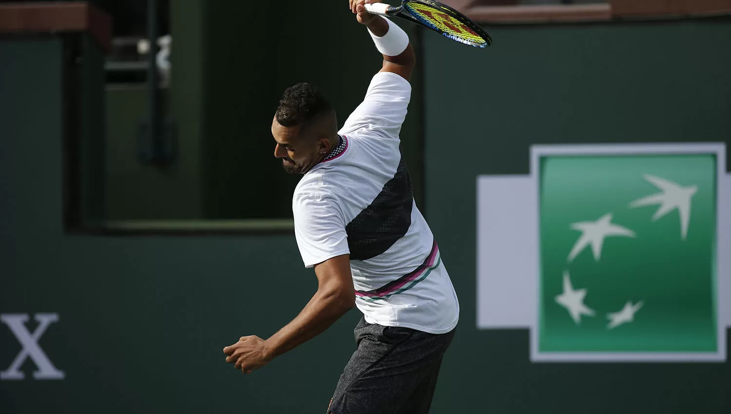 Nick Kyrgios se enfureció y quedó afuera del Masters 1000 de Roma. (REUTERS)