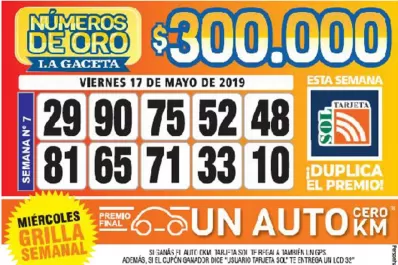 Los Números de Oro de LA GACETA