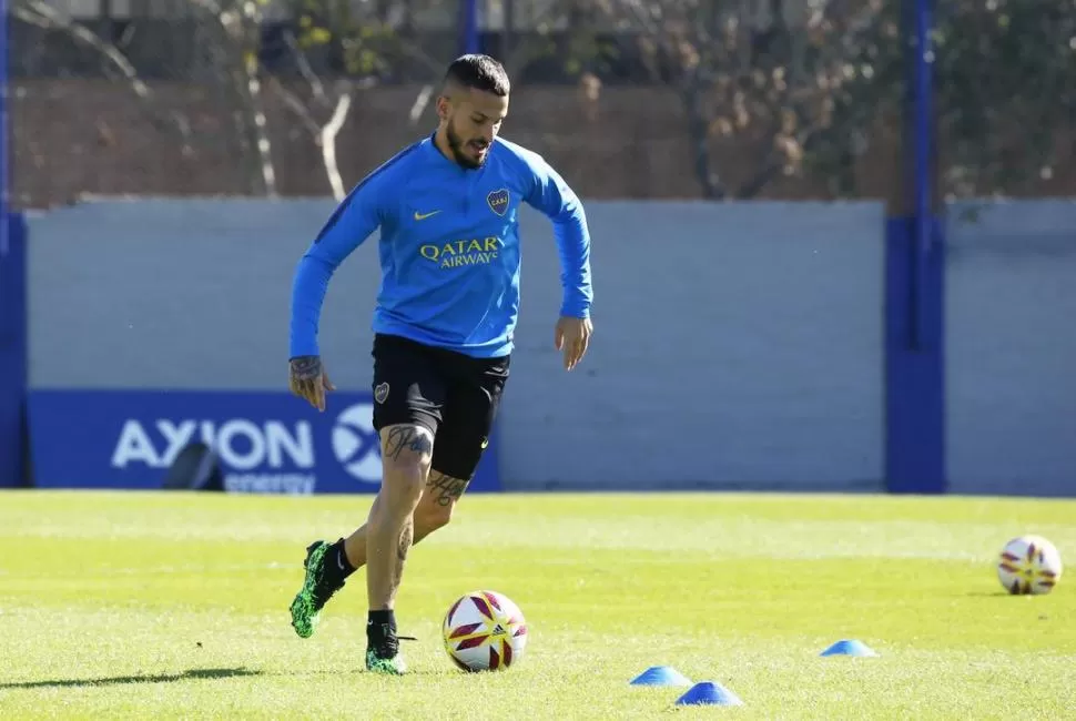 JUGARÁ. Darío Benedetto está disminuido fisicamente, pero será titular hoy.  twitter @BocaJrsOficial