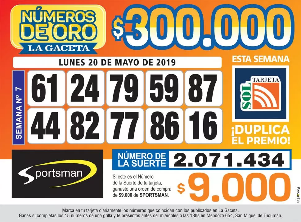 Los Números de Oro de LA GACETA