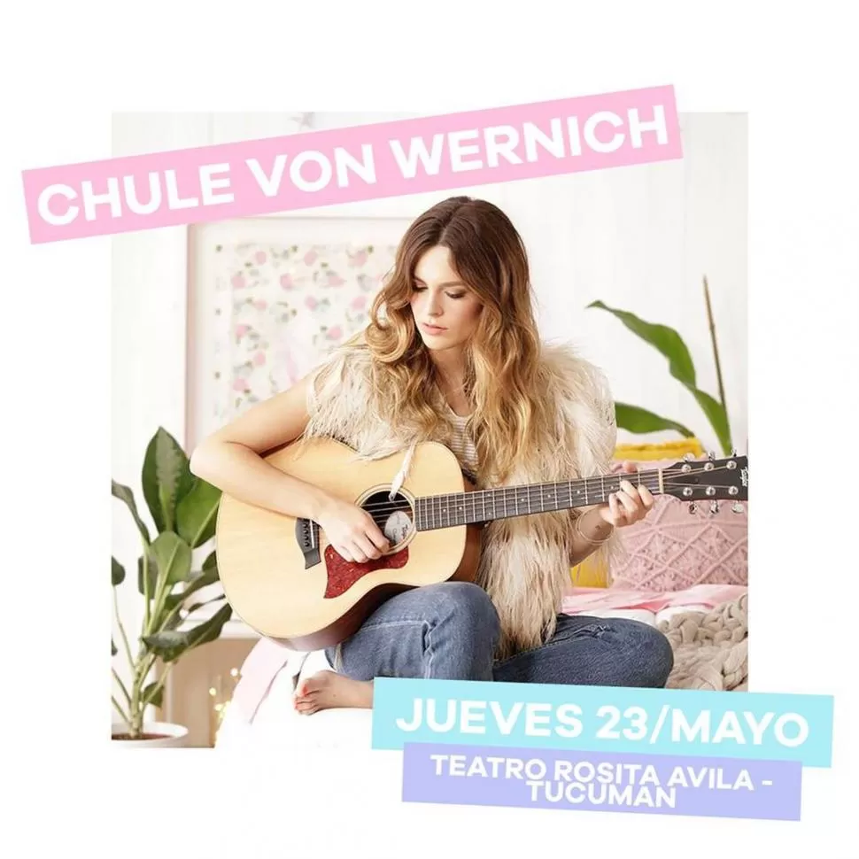 GUITARRA Y VOZ. Chule se siente atraída por un formato minimalista, pero le presta atención a las tendencias. 