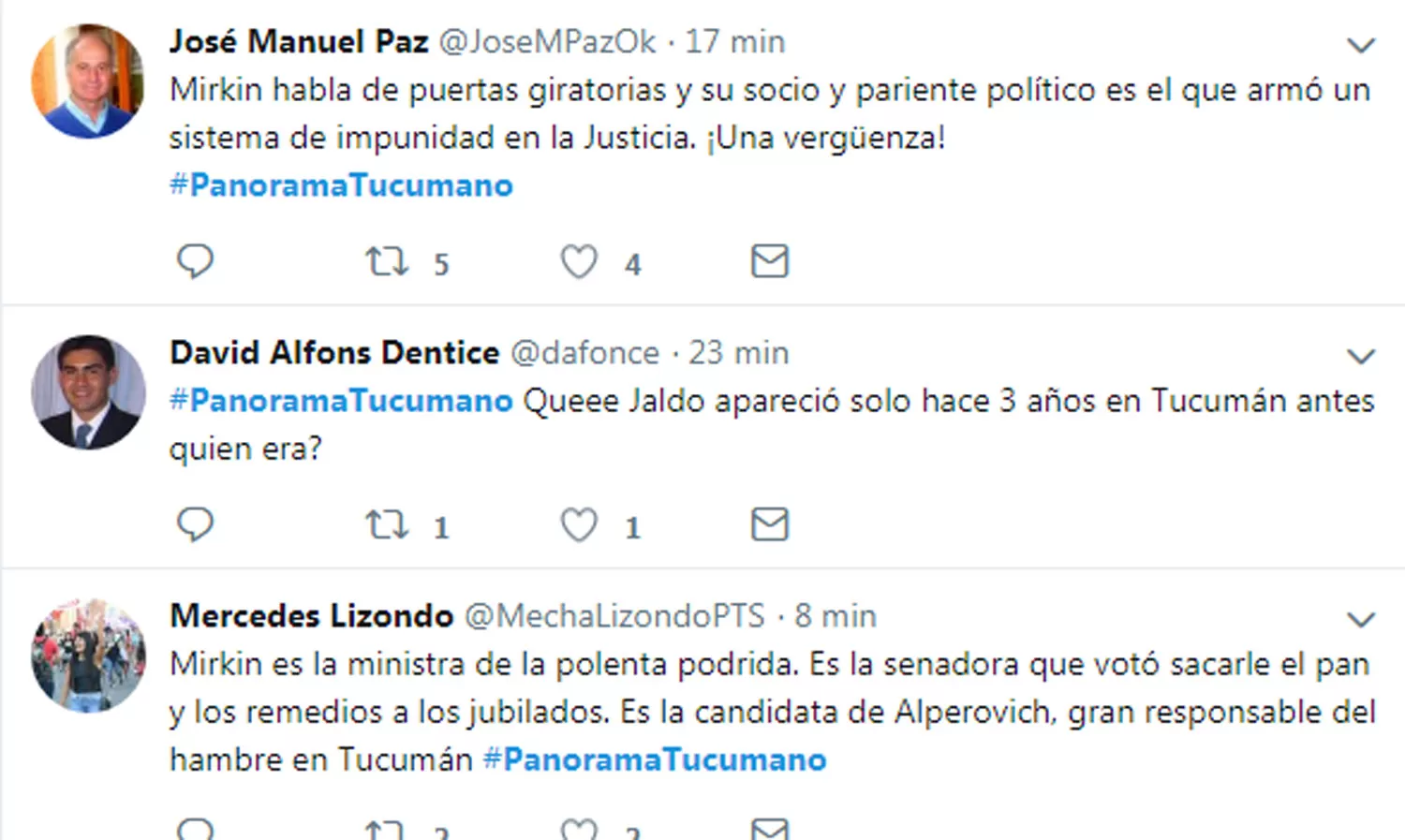 Los candidatos a la vicegobernación hicieron que Panorama Tucumano sea tendencia