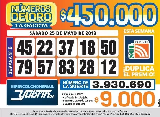 Los Números de Oro de LA GACETA