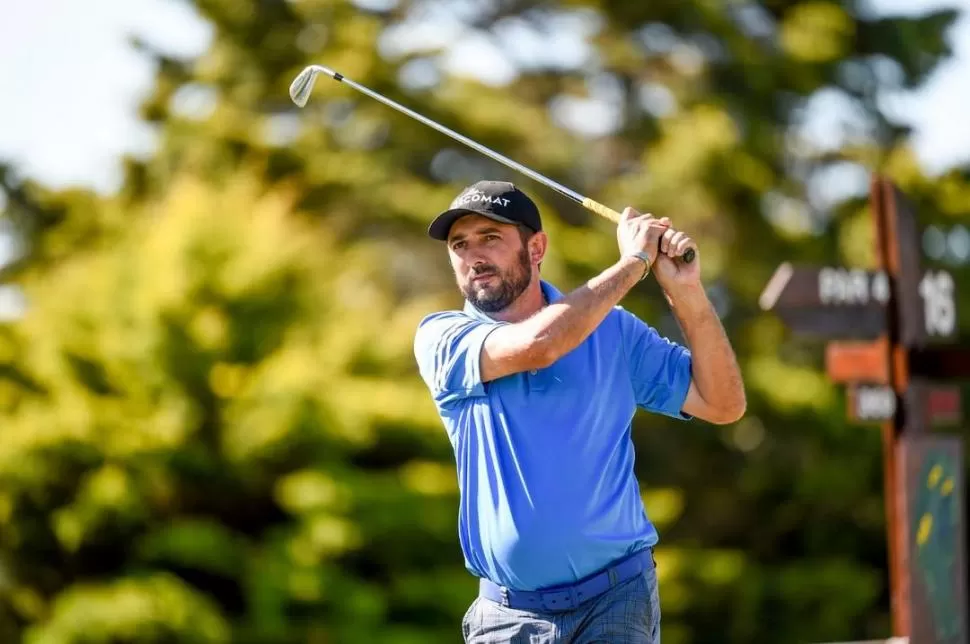 EN EL CIERRE. Para ser líder, Zapata mostró lo mejor de su juego en el hoyo final. Pga Tour